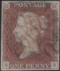 134755 1841 1D RED PL.10 (SG7)(SB).