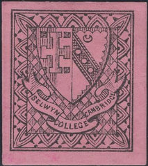 134796 1882 SELWYN COLLEGE, CAMBRIDGE ½D BLACK ON MAGENTA (CS18) MINT SINGLE.