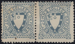 134836 1884 ST JOHN'S COLLEGE, OXFORD ½D GREY-BLUE (CS17) MINT PAIR.