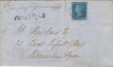 134847 1847 MAIL USED IN LONDON WITH 2D PL.3 (SG14)(BA) AND 'Piccadilly-C.O' RECEIVERS HAND STAMP (L514/PICC03).