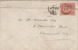 134849 1857 MAIL USED IN LONDON WITH 'Holborn E.O' RECEIVERS HAND STAMP AND CONTEMPORARY PRINT.