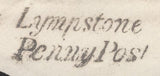 134878 1851 1D ARCHER EXPERIMENTAL PERFORATION PL.98 (SG16b)(RB) ON MOURNING ENVELOPE EXETER TO MANCHESTER.