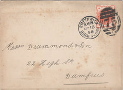 134893 1898 ADVERTISING POST CARD SMETHWICK, BIRMINGHAM TO DUMFRIES.