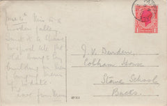 134894 1925 MAIL PATTERDALE, WESTMORLAND TO STOWE WITH 'PATTERDALE' DATE STAMP.