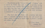 134959 CIRCA 1890 'DISTRICT MESSENGER CARD' EX PRIVATE POST USED LOCALLY IN LONDON.