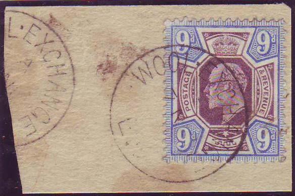 20182 - 1902 9d Slate Purple and Ultramarine (SG 251). A goo...