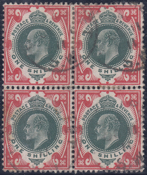 29931 - 1911 1/- green and scarlet (SG 313Var Spec. M47(4))....