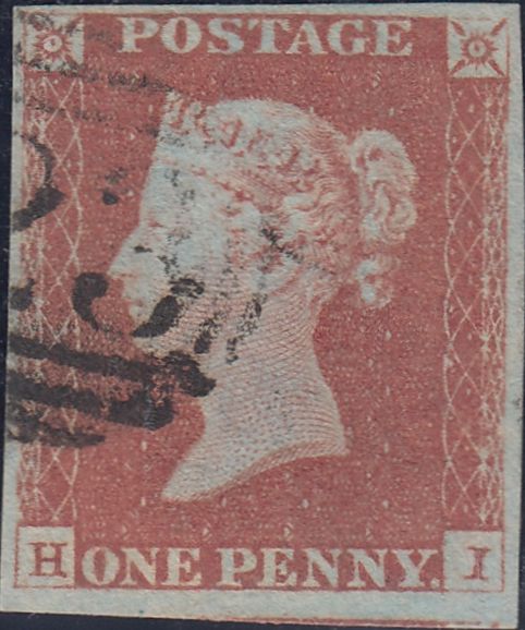 30024 1848 1D Pl.85 (SG8)(HI).