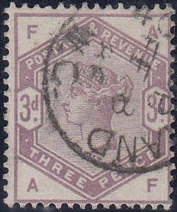 30690 1883 3D LILAC (SG191) VERY FINE USED.