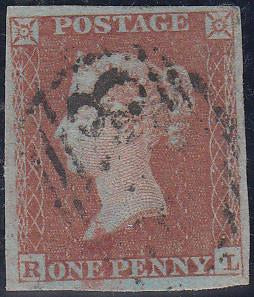 31455 - PL. 169 (RL)(SG8). Fine used 1853 Die 1 1d pl. 169...
