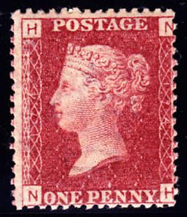 31841 - 1864 1d plate 174 (NH)(SG 43). A good to fine o.g. exa...