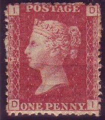 32164 - 1877 1d plate 195 (SG 43). A large part o.g. examp...