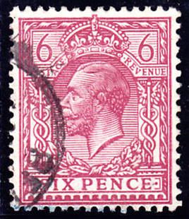 32906 - 1920 6d reddish-purple PERF 14 (SG 385a). A good t...