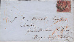 34165 - Pl.6(CK)(SG26) ON COVER. 1855 envelopeflap missing used l...
