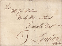 35757 - CAMBS/'CAM/BRIDGE' STRAIGHT LINE HAND STAMP (CB 16?). Und...