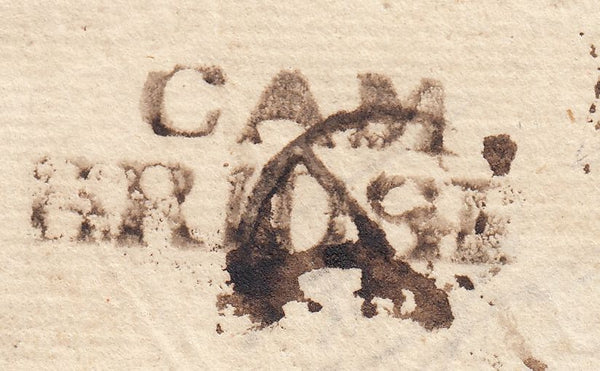 35757 - CAMBS/'CAM/BRIDGE' STRAIGHT LINE HAND STAMP (CB 16?). Und...