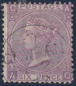 36721 - 1870 6d mauve plate 9 (SG 109). Very fine used let...
