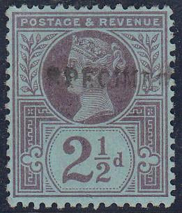 37623 - 1887 2½d (SG 201). A very fine o.g. example overpr...