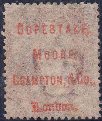 37761 - COPESTAKE MOORE UNDERPRINT/1D Pl.163(SG43 SPEC PP23). Fine used 1872
