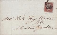 39843 - Pl.12 (RB)(SG8) ON COVER. 1841 letter used locally in Londo...