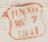 39843 - Pl.12 (RB)(SG8) ON COVER. 1841 letter used locally in Londo...