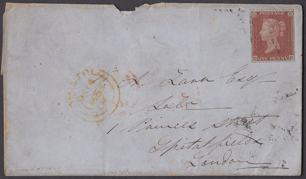 39881 - PL.162(DB)(SG8). 1853 wrapper Bristol to London wi...