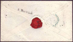 39894 - 1851 WARWKS/'KNOWLE' HAND STAMP(WA202)PL.113(JJ)(SG8). 1851 envelope used locally in Birmingham bearing t...