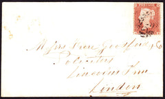 40468 - 1855 envelope to London bearing SG 17 plate 174 le...