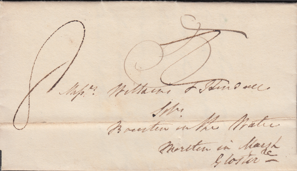 41065 - 'ROSS/127' MILEAGE MARK (HF 381). 1827 entire Ross...