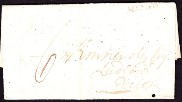 41122 - 1797 letter Upton Bishop to Ludlow with fair strik...