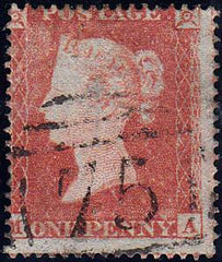 43150 - PL.184 (MA)(SG17) Used 1854 1d die 1 pl.184 S.C.16...