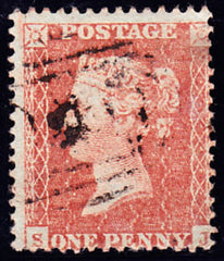 43638 1855 CRIMEAN WAR 'OXO' CANCELLATION DIE 2 1D PL.4 S.C14 (SG24)(SJ).