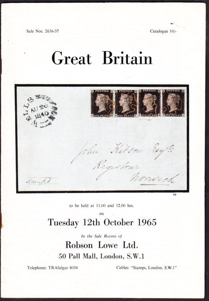43926 - ROBSON LOWE GREAT BRITAIN SPECIALISED 1965 12th Oc...