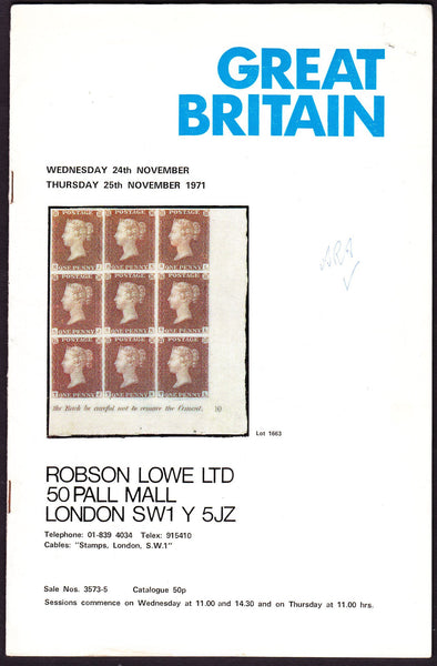 43958 - ROBSON LOWE GREAT BRITAIN SPECIALISED 1971 24th-25...