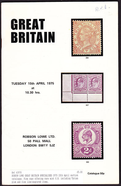 43978 - ROBSON LOWE GREAT BRITAIN SPECIALISED 1975 15th Ap...