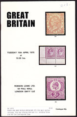 43978 - ROBSON LOWE GREAT BRITAIN SPECIALISED 1975 15th Ap...