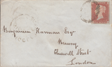 44188 - Pl.64(JK)(SG9) ON COVER. 1847 envelope Biggleswade to...