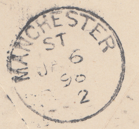 46005 - 1896 UNDERPAID MAIL SPAIN TO MANCHESTER. Envelope Spain to Manchester wit...