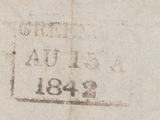 46400 - 1842 GREENOCK DISTINCTIVE MALTESE CROSS ON COVER (SPEC. B1th)/PL.23(QF)(SG8).