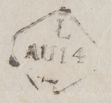 46400 - 1842 GREENOCK DISTINCTIVE MALTESE CROSS ON COVER (SPEC. B1th)/PL.23(QF)(SG8).