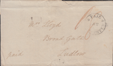 46919 1830 MAIL GLOUCESTER TO LUDLOW WITH 'PAID AT GLOUCESTER' HAND STAMP (GL406).