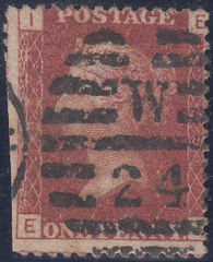 48797 - 1876 LONDON 'W24' DUPLEX WITH 'SPLIT' AT TOP/PL.195 (EI...