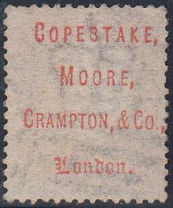 49567 - COPESTAKE MOORE UNDERPRINT. A fine used 1d plate n...