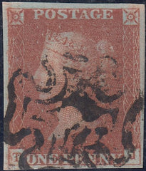 50750 - PL.39 (SG8)(TJ). Good used 1843 1d pl. 39 (SG8) lettered...