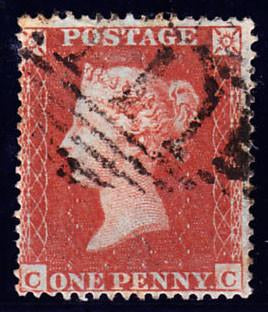 51914 - 1854 1d die I pl.194 (CC)S.C.16 (SG 17). Good to f...