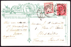 52110 - 1904 UNDERPAID MAIL ST. LEONARDS ON SEA (SUSSEX) TO FRANCE. Post card St. Leonards-on-Sea