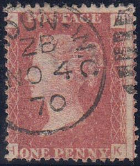 52328 - 1870 1d pl.142 (HK)(SG 43). A fine used example le...