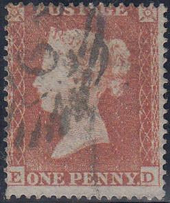 52505 - PL. 162 (ED)(SG17). Used 1854 1d pl.162 S.C.16 let...
