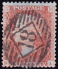 52507 1856 DIE 2 1D PL. 37 (SG29)(SA) GOOD USED.
