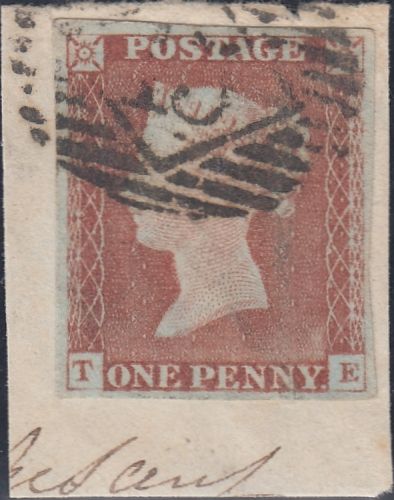52602 - 1845 1D PL.64 WITH PLATE WEAR (SG9)(TE).